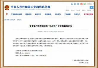國(guó)家級(jí)專(zhuān)精特新“小巨人 ”